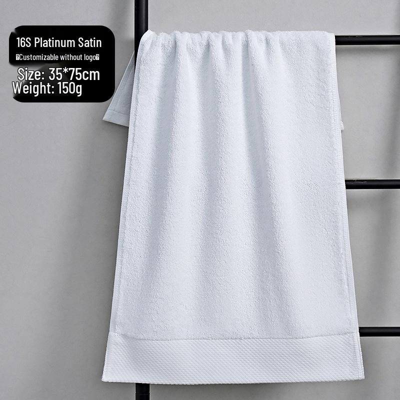 

Розкішні білі рушники для готелів - Вбираюча чиста бавовна з вишитим логотипом для обличчя та ванни 35*75 cm