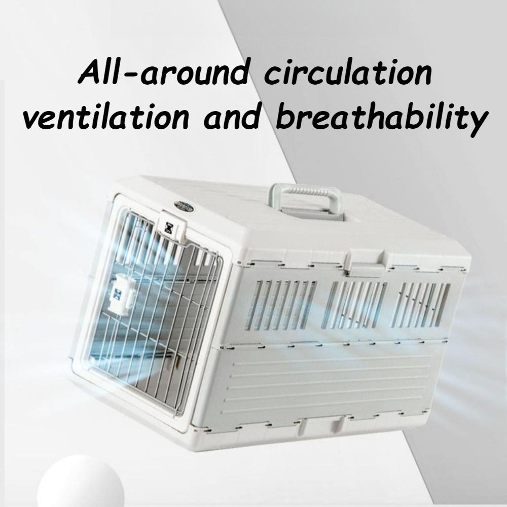 Folding Pet Air Box Portable Cat Cage Car Transport Puppy Carrier Breathable Large Space Dogs Accessories Travel Supplies