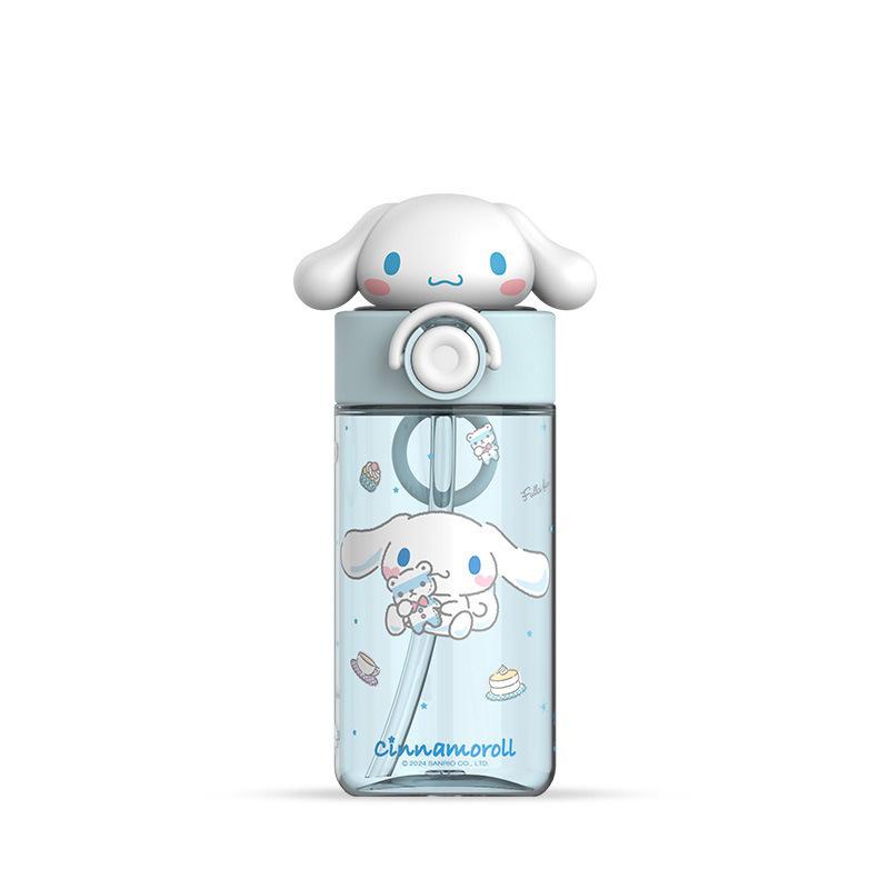 X&W 500ML Sanrio Hello Kitty Water Cup Tritan Kid Drinking Cup Elastic Lid Kawaii Kuromi Cinnamoroll Melody Water Bottles Gift 500ML