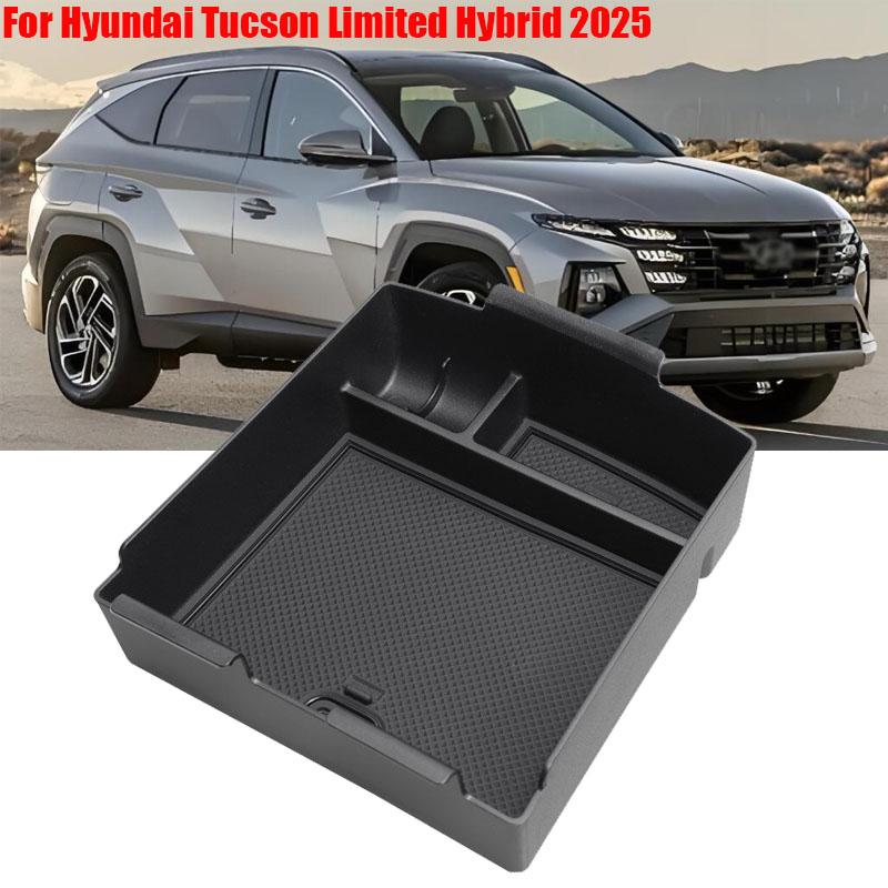 Car Armrest Storage Box for Hyundai Tucson Limited Hybrid 2025 Center Console Organizer Car Stowing Tidying Accessories