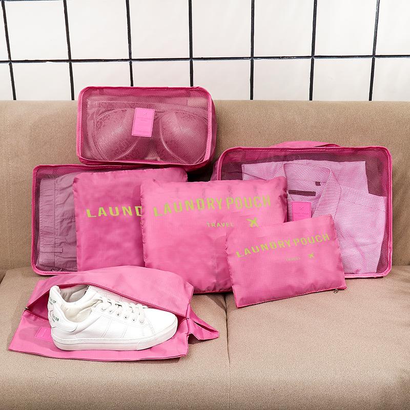 Koreanisches Reiseset: 6- und 7-teilige Aufbewahrungstaschen für Kleidung und Accessoires