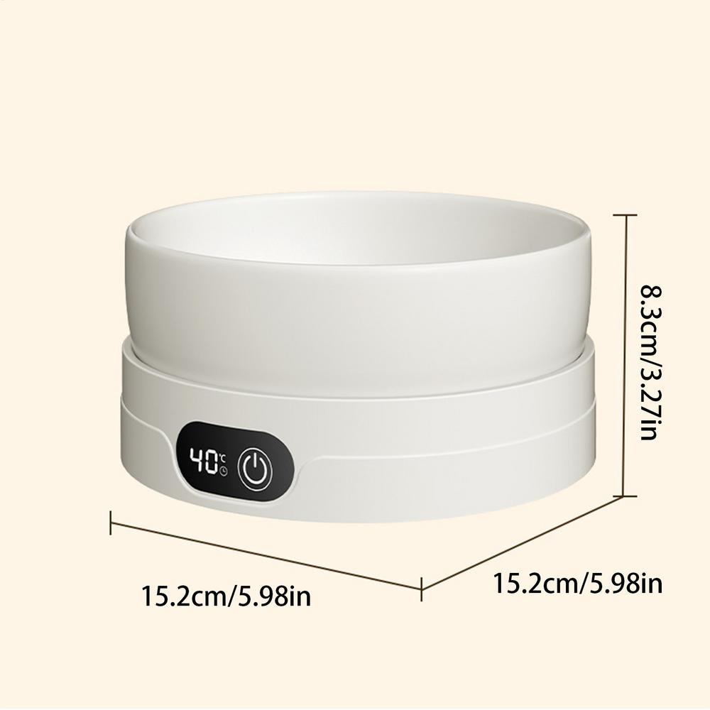 

Heated Pet Bowl with 4 Temperature Settings - Thermal Automatic Dog Cat Water Bowl for Puppy, Kitten, Chickens, Ducks & Birds