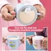 Baby Drinking Cups Environmental Wheat Straw Cute Child Feeding Cup With Double Handle Lid And Straw Infant Training Cup
