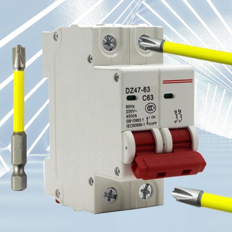 65mm 110mm Magnetischer Schraubendreherbit Ersatz Spezial-Schlitzschraubendreherbit für Steckdosenschalter Elektrikerwerkzeug