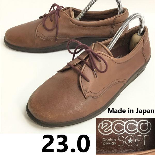 USED/ECCO soft leather walking shoes women 36 23 brown Japan