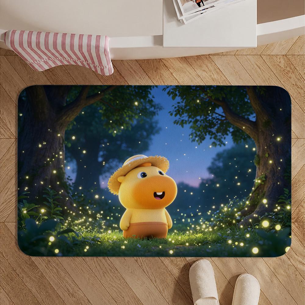 IP-Lulu the CapybaraS Floor Mat Soft Non-Slip Bath Mat, Bedside Carpet, Absorbent Doormat for Home
