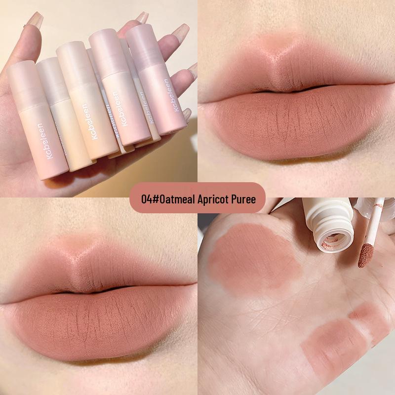 

Kobeleen Маленькое Молоко Матовый Нюдовый Стойкий Блеск для Губ - Легко Наносится, Высокопигментированный для Естественного Вида