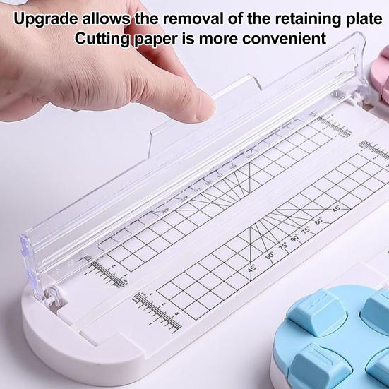 4-in-1 Portable Paper Cutters Manual Paper Trimmer Press-Type Cutting Machine Precision Paper Cutting Tools for Scrapbooking & DIY Project