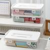 Pack of 3 Durable Clear Storage Boxes Featuring Easy Carry Handles and Tight Fitting Lids Suitable for Various Household Needs