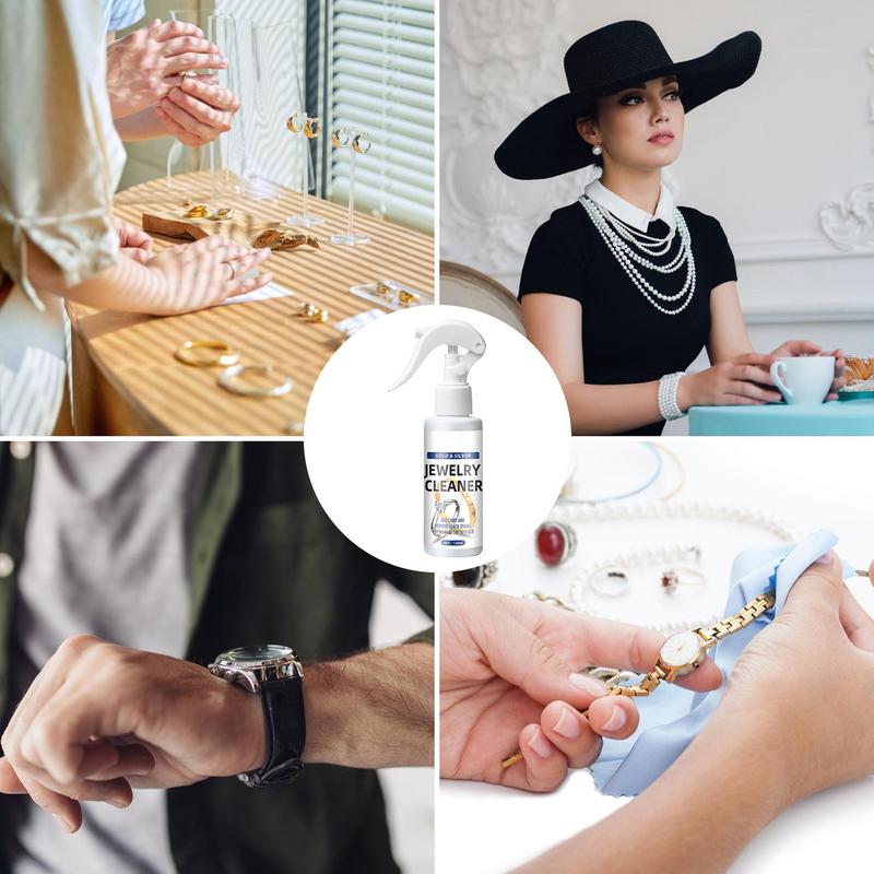 Čisticí sprej na šperky a další 120 ml Čistič rzi Rychlé řešení Rychlý čisticí roztok na šperky Leštidlo na stříbro proti pošpinění Rzi