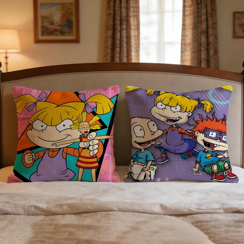 Cartoon Rugrats Cushion Cover 1Pcs Decorative Covers Soft Cushion Case For Sofa Couch Decor 40X40 45X45 Pillowcases