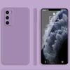 For Huawei P40 Solid Color Imitation Liquid Silicone Straight Edge Dropproof Full Coverage Protective Case