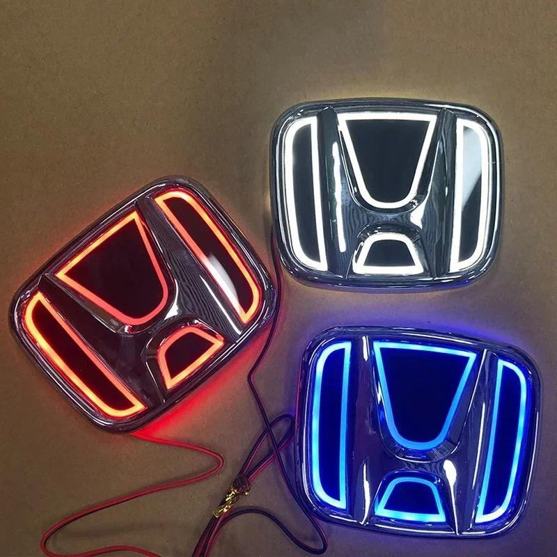 AAALV1 5D Car Rear LED Emblem Light Badge Sticker for Honda Logo Fit Civic Accord Odyssey Pilot CRV XRV City Auto Decals Accessories