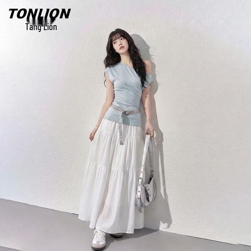 

TonLion Women s 2026 A-Line Midi Skirt F