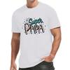 European Size Super Papa Print Men's Round Neck Short Sleeve Tee Fashion Regular Fit T-Shirt Top For Spring Summer Holiday Leisure Vacation