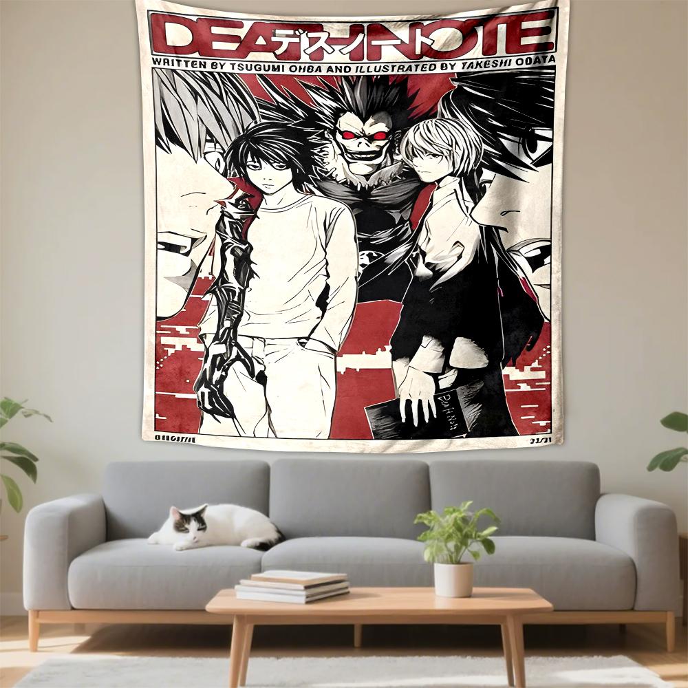Death Note Anime Manga Cover Wall Decor Tapestry Hanging Tapestry for Bedroom Living Room Gift