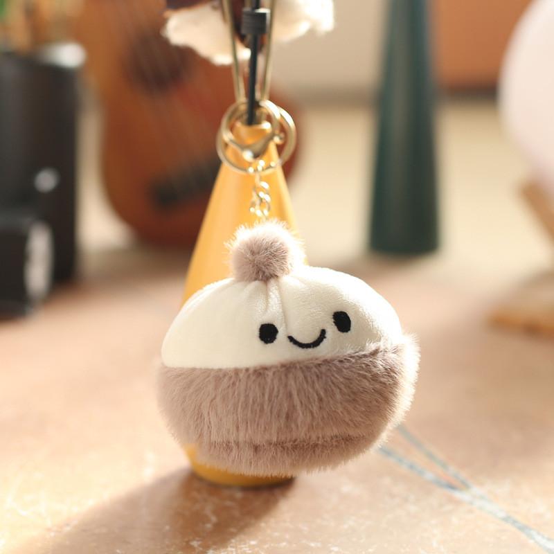 Mini Fluffy Delightful Bun Plush Toy Keychain Perfect For Gifts And Personal Use