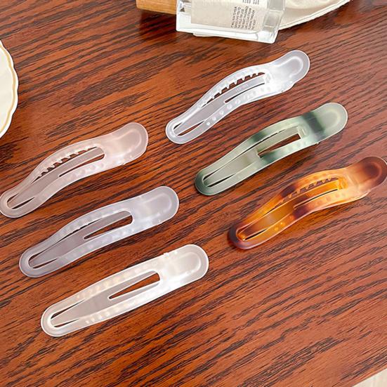 Hair Clips Apricot Flat Duck Bite Pin Rust-Resistant Reusable Large Side-Smooth Flat Clip Hair Accessories