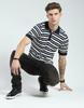 Men's Regular Fit Striped Polo T-Shirt | Half Sleeve | Collared Neck | Casual Wear T Shirt for Men's
