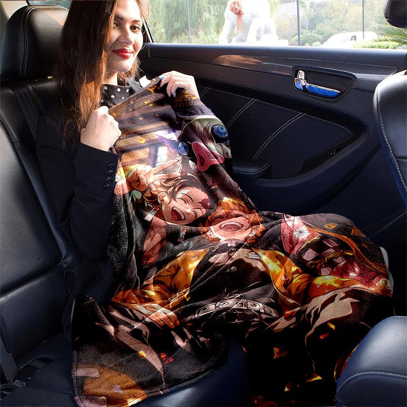 1pc Anime Characters Throw Blanket, Cute Home Decor for Couch, Bed .B057