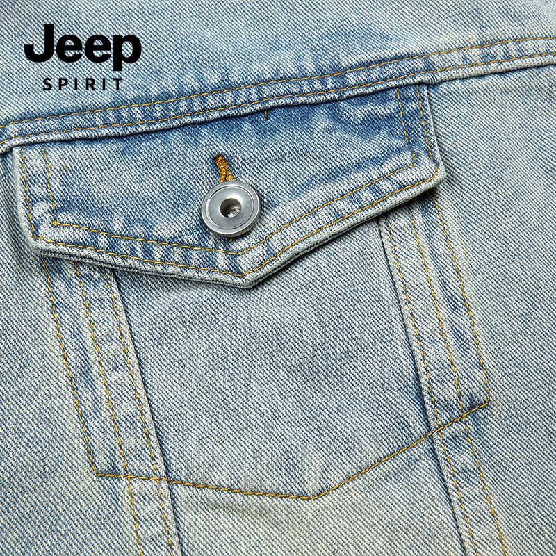 JEEP SPIRIT Men's Distressed Denim Jacket K718