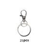 25Pcs Swivel Clasps Set Lanyard Snap Hooks with Key Chain Rings Keychain Clip Hooks for DIY Jewelry Necklace Bracelet Making Handcrafts Supplies