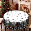 Christmas Atmosphere Tablecloth, Rectangular Table Cloth, Snowflake Christmas Tree Pattern, Waterproof And Oil-Proof Leave-In Tablecloth