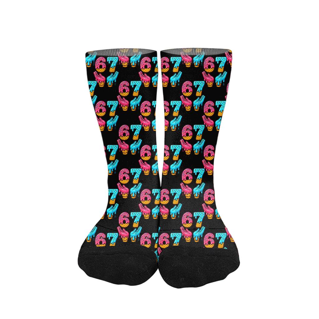 Niedliche und verspielte Socken Wadenlange Socken Lange Socken Bedruckte Socken