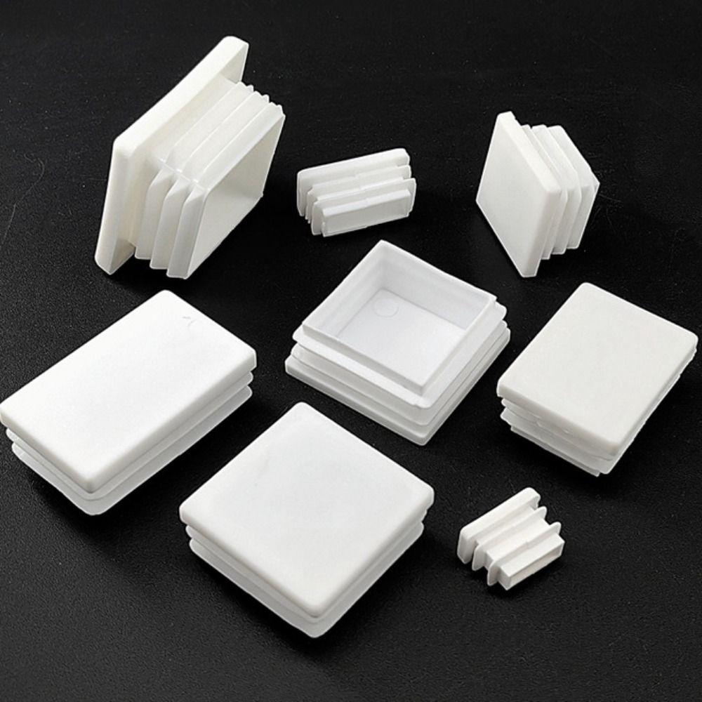 10 stk. Putemøbler Rektangulær rørplugg Plast Firkantrørhette Høy kvalitet Fotdeksel