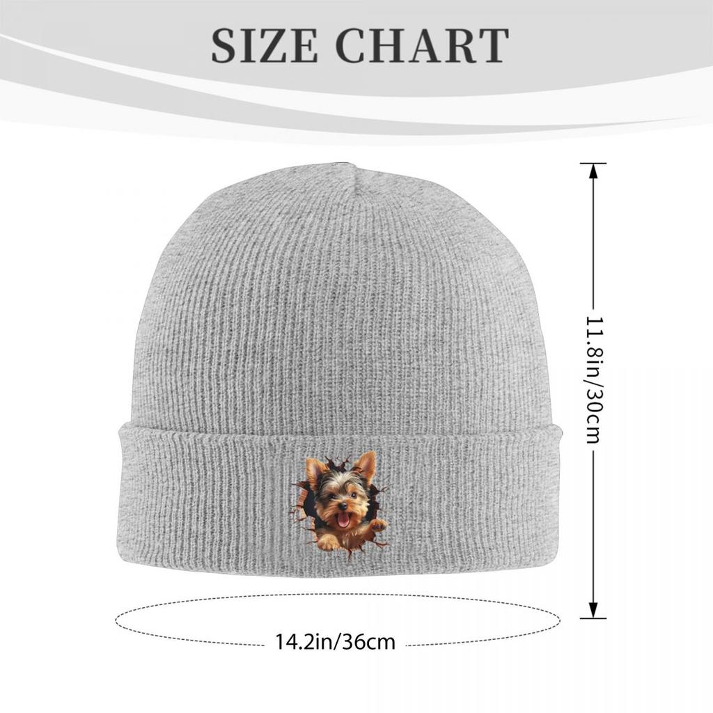 Breaking Through Cute Dog Warm Knitted Cap Winter Knit Bonnet Hat Skullies Beanies Hip Hop Caps for Unisex