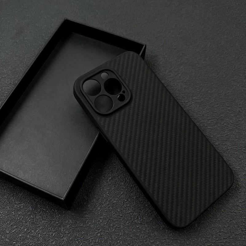 Kevlar Phone Case IPhone 15 Series Ultra Thin Matte Full Cover Shockproof Carbon Fiber Design Business Style