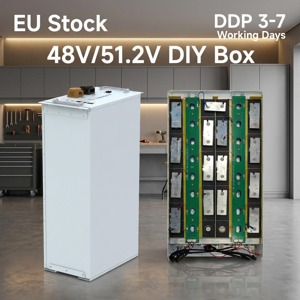 DIY Lifepo4 48V 16kWh Battery Box Kit with 280Ah Capacity Stackable Design for Home Energy Storage