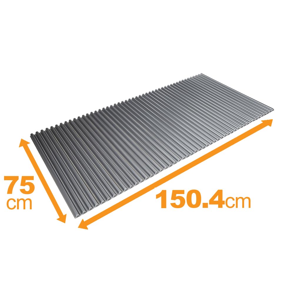 Topre Easy Wave Bathtub Lid, Shutter Type, 75 x 150 cm, Metallic Gray, Antibacterial, L15