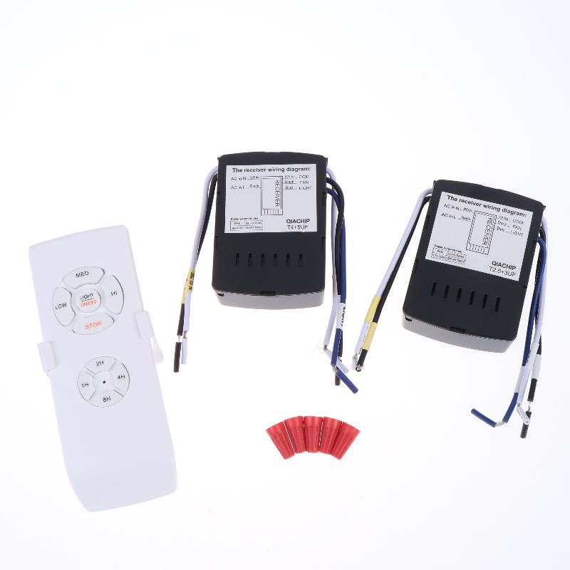 Mini Ceiling Fan Light Remote Control Kit 110-240V AC Timing Control Switch for Small Apartment Home Use
