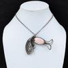 Pink Opal Pendant Copper Wire Wrapped Pendant Handmade Pendant Wire Wrap Gemstone Jewelry Fish Pendant Gift For Her Beautiful Copper Jewelry