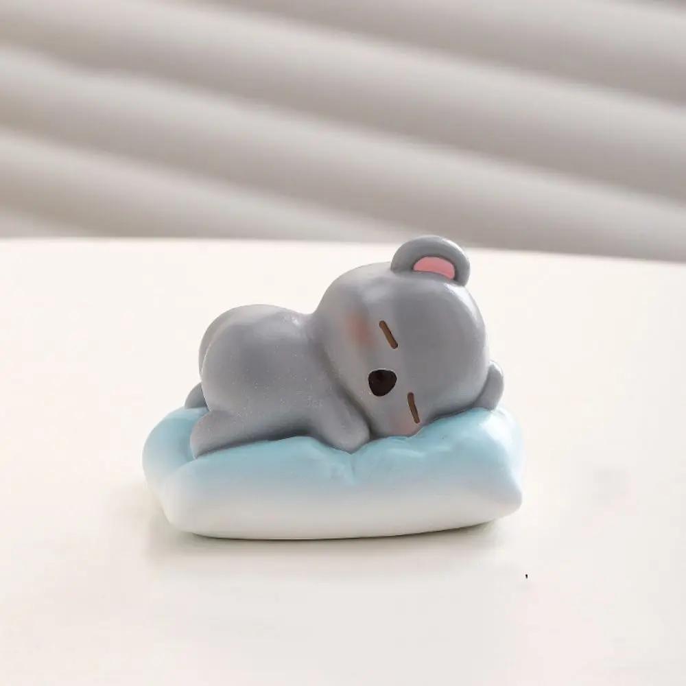 Car Decoration Creative Cartoon Sleeping Animal Figurine Cute Resin Crafts Miniature Figurine Ornament Unique Animal Doll