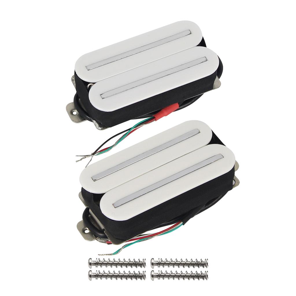 FLEOR White Ceramic Electric Guitar Hot Dual Rails Humbucker Pickup 14K/ 7K Guitar Parts