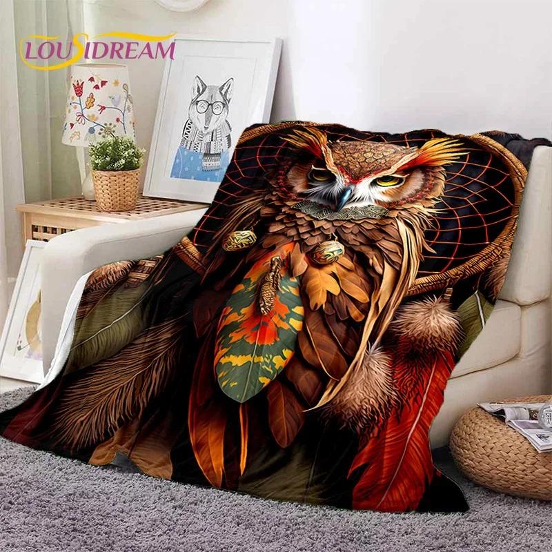 3D Cute Owl Eagle Birds Cartoon Soft Flannel Blanket for Beds Bedroom Sofa Picnic,Throw Blanket for Cover Outdoors Leisure Gift