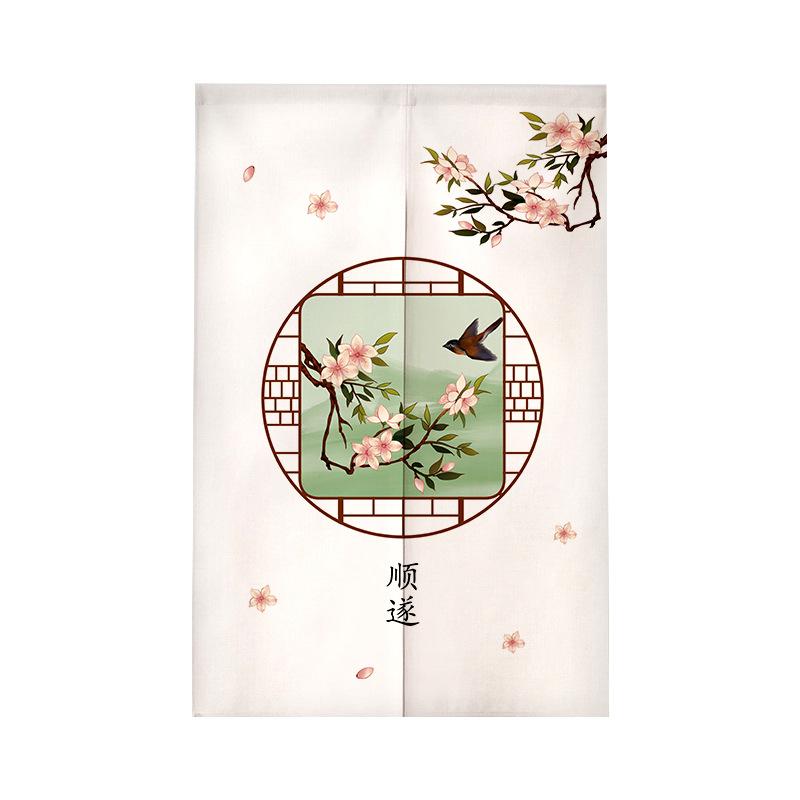 Chinese Style Koi Partition Door Curtain Home Entrance Doorway Living Room Decor Half-Curtain Kitchen Partition Bedroom Noren