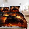3pcs Anime Bull Decorative Bedding Set - Includes One Quilt Cover and Two Pillowcases (No Core) - Perfect for Bedroom and Guest Room Decoration, Festi