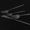Hot Sale Black Luxury Dinnerware Cutlery Set 18/10 Stainless Steel Flatware Home Dessert Fork Spoon Knife Kitchen Dinner Set