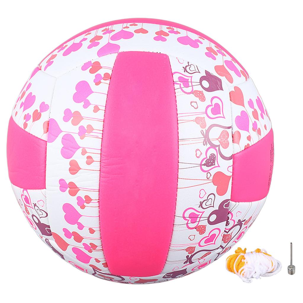 Size 5 Training Volleyball PU Soft Indoor Outdoor Volleyball for Students Pool Gym Training Pink