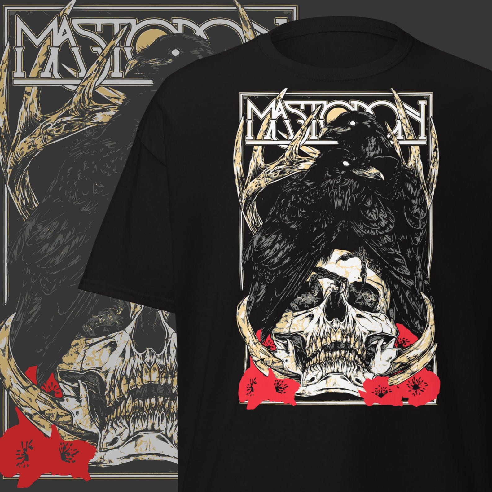 Mastodon T-Shirt Gothic Skull Clothing S