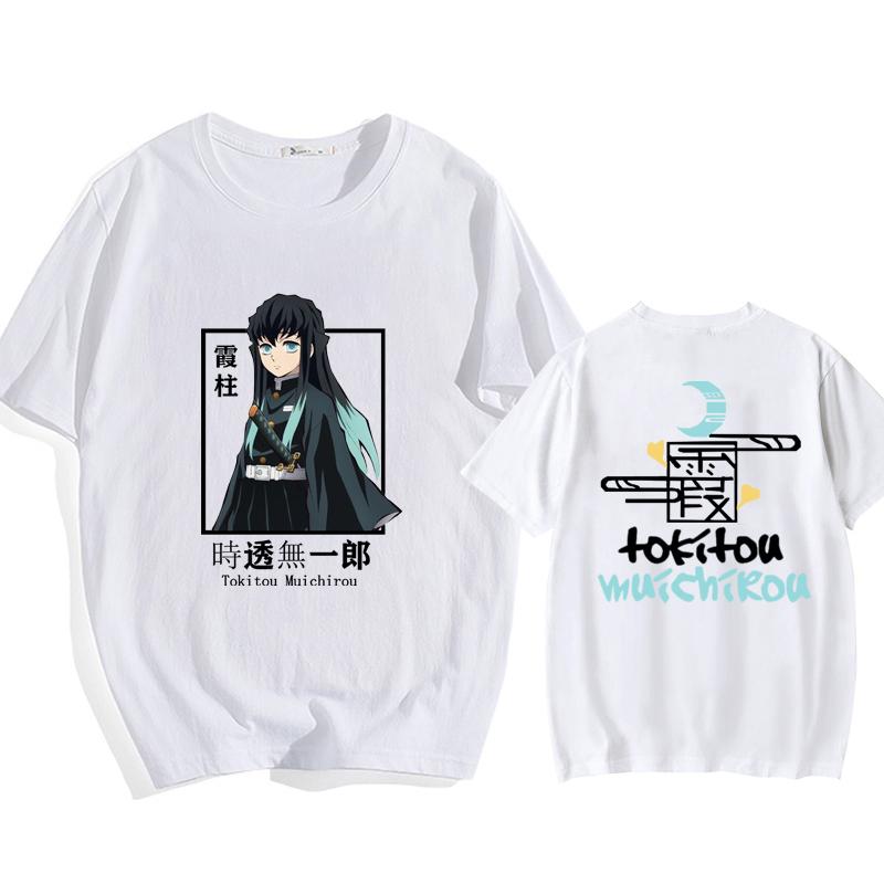 

New Summer Funny Japan Anime Demon Slayer Men T-shirts Plus Size Sweatshirt Harajuku Muichiro Tokito Printed Short Sleeve Tops M