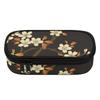 Pencil Pouch Strong Polyester Fabric High Capacity Easy Open Zipper with Mesh Pocket Removable Divider and Pen Slots for Students