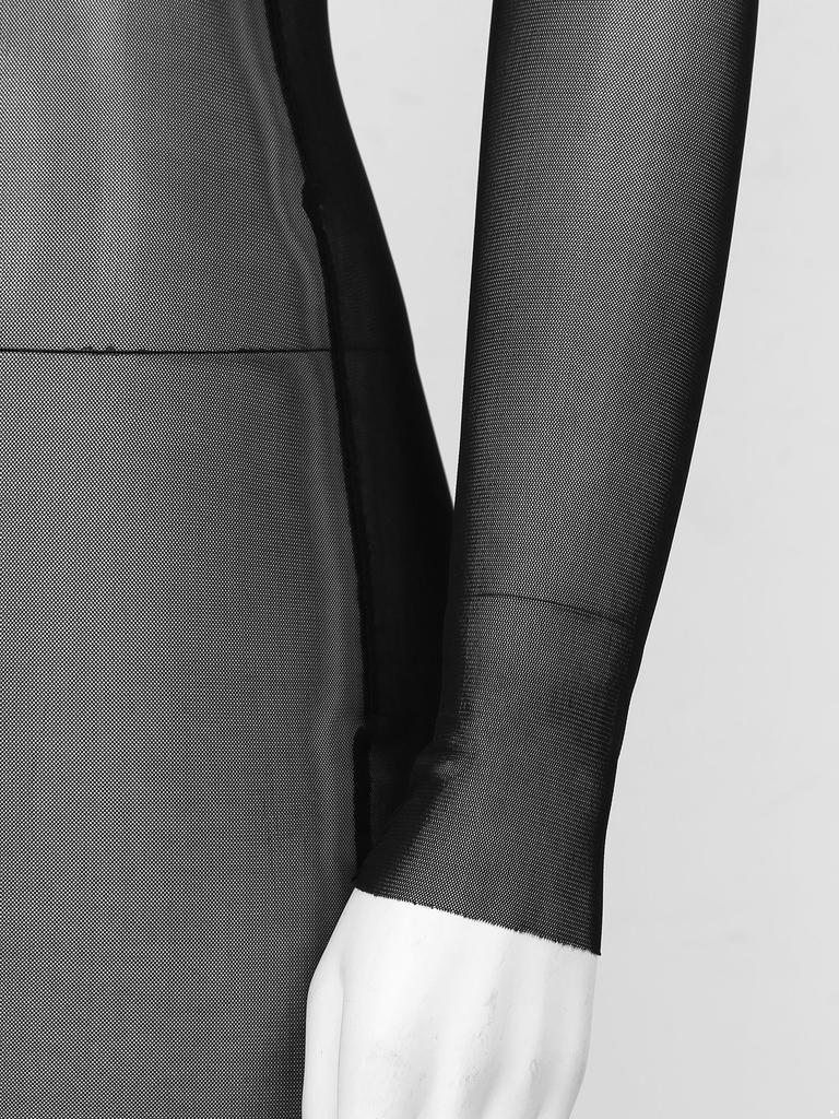 Womens Sexy Transparent Swim Cover Up Dress with Long Sleeves for Poolside Clubwear