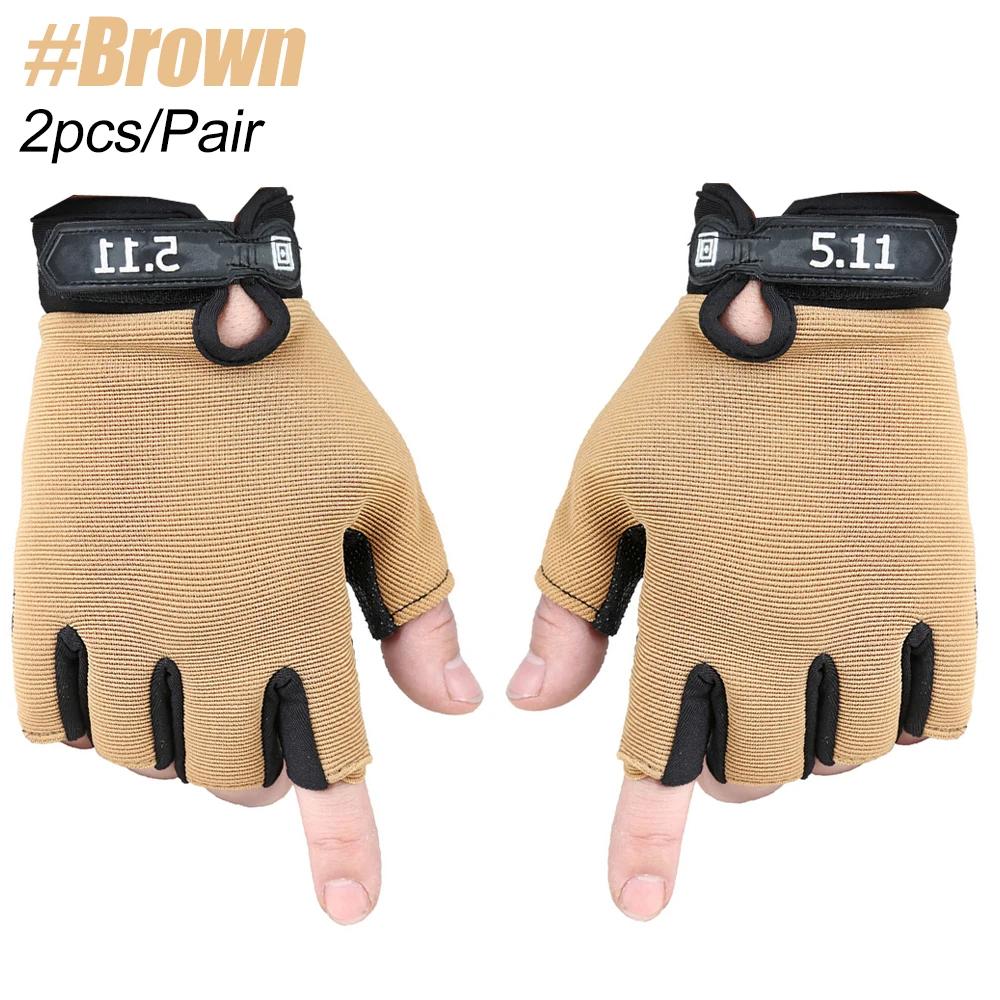 

1 Non-slip Wear-resistant Outside Training Fitness Off-Road Bicycle Two-Wheeler Gloves Cycling Gloves Gloves Kit of Two Both Men an Practical Use M коричневый