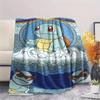 Pokemon Rocket Turtle Print Flannel Blanket,High Quality Comfortable for All Seasons,Home Decor,Warmth and Comfort,Perfect for Christmas Gifts