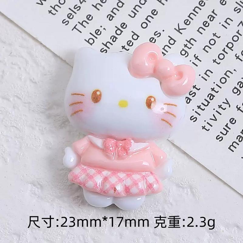 10 Pcs New Kawaii Cartoon Cute Plaid Skirt Series Resin Scrapbook Diy Jewelry Gift Hairpin Accessories A141