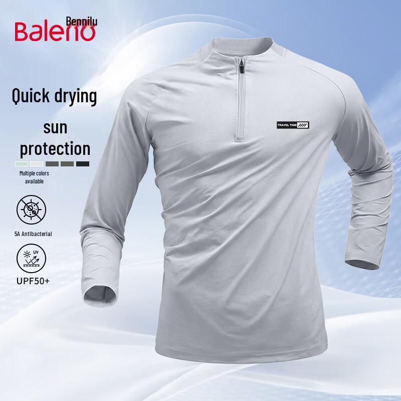 Baleno Men's Loose-Fit Long-Sleeve Quick-Dry Athletic T-Shirt